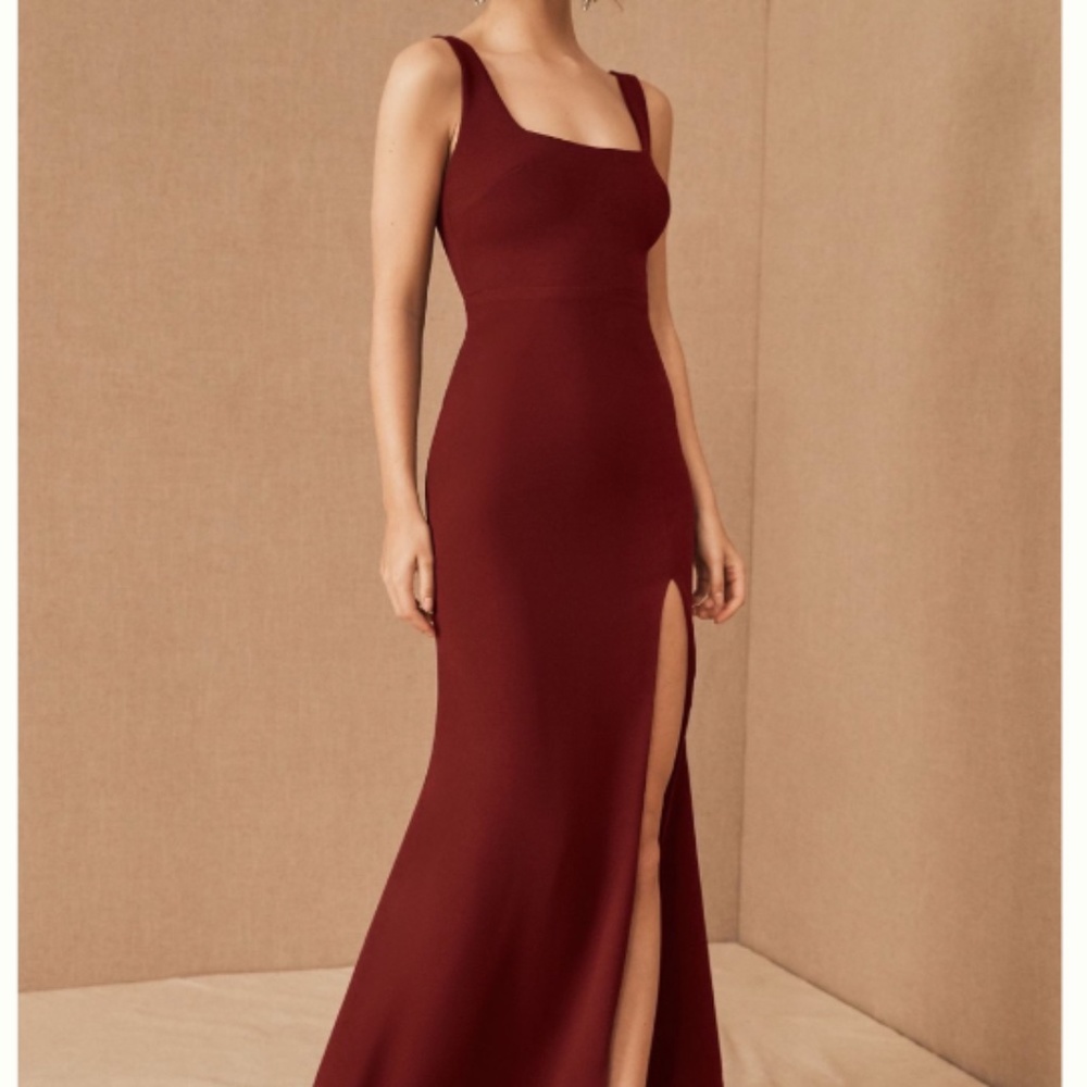 BHLDN Dark Red Bridesmaid Dress